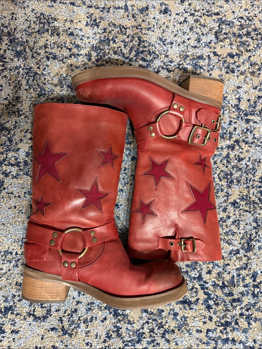 dingo Wine Leather Upper Boots